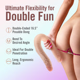 Dr Skin Plus 16.5 Inch Posable Double Dong 42 Centimeter Dual Ended Dildo Double Dongs
